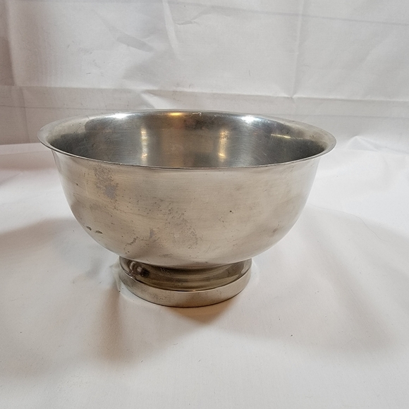 Vintage Newburyport Towle Pewter 5” Footed Bowl 2 3/4" Tall Flared #7612 - Picture 8 of 10